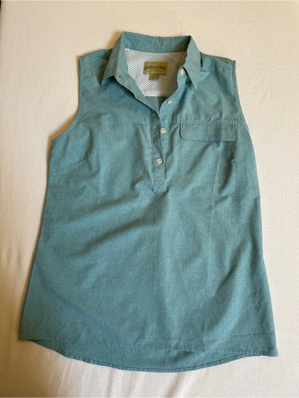 Rustic Ridge Light Teal Button-Up Tank - Teal - Picture 2 of 5